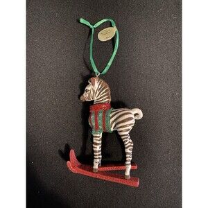 Danbury Mint Baby Animal Zebra Christmas Ornament
